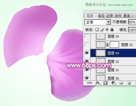 Photoshop绘制漂亮的紫色蝴蝶兰教程,PS教程,图老师教程网