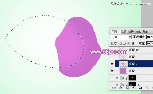 Photoshop绘制漂亮的紫色蝴蝶兰教程,PS教程,图老师教程网