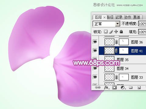 Photoshop绘制漂亮的紫色蝴蝶兰教程,PS教程,图老师教程网