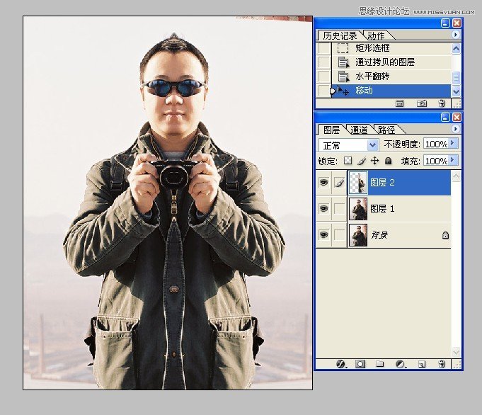 Photoshop简单制作对称照片新手教程,PS教程,图老师教程网