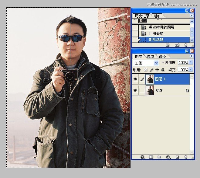 Photoshop简单制作对称照片新手教程,PS教程,图老师教程网