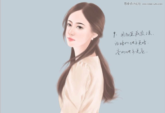 Photoshop绘制古典美女风格的头发部分,PS教程,图老师教程网