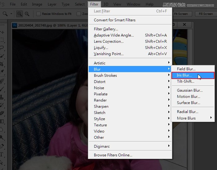 Photoshop CS6：Iris Blur模拟出镜头浅景深效果,PS教程,图老师教程网