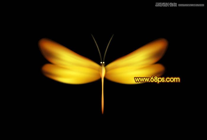 Photoshop打造漂亮的金色蜻蜓教程,PS教程,图老师教程网
