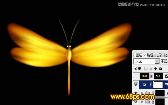 Photoshop打造漂亮的金色蜻蜓教程,PS教程,图老师教程网