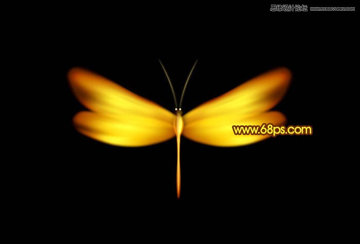 Photoshop打造漂亮的金色蜻蜓教程,PS教程,图老师教程网