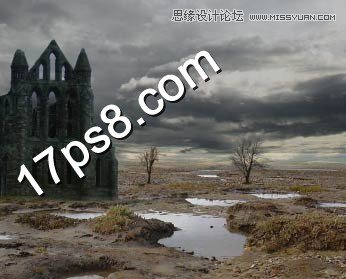 Photoshop合成沼泽城堡和城堡外的祭祀,PS教程,图老师教程网