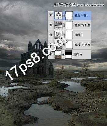 Photoshop合成沼泽城堡和城堡外的祭祀,PS教程,图老师教程网