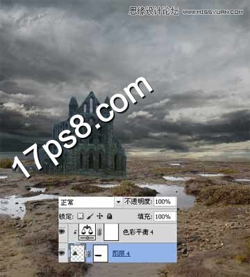 Photoshop合成沼泽城堡和城堡外的祭祀,PS教程,图老师教程网