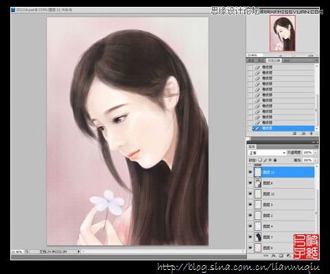 Photoshop绘制言情风古典美女照片,PS教程,图老师教程网