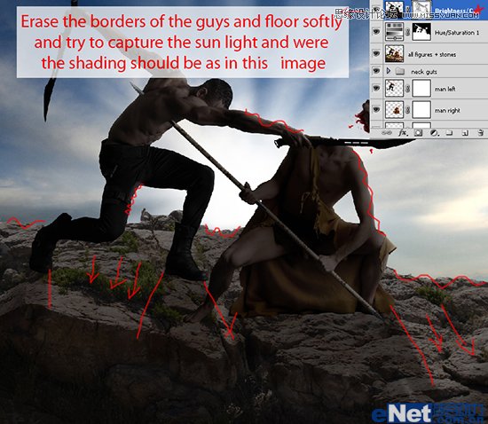 Photoshop合成超强的人物战场厮杀场景,PS教程,图老师教程网