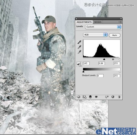 Photoshop合成硝烟弥漫的战争场景教程,PS教程,图老师教程网