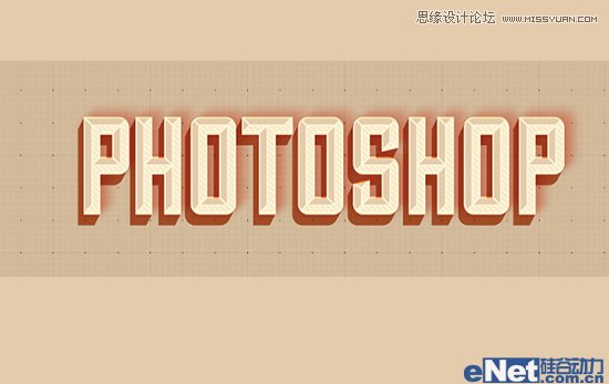 Photoshop制作复古阴影效果的立体字教程,PS教程,图老师教程网