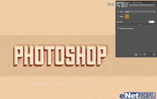 Photoshop制作复古阴影效果的立体字教程,PS教程,图老师教程网