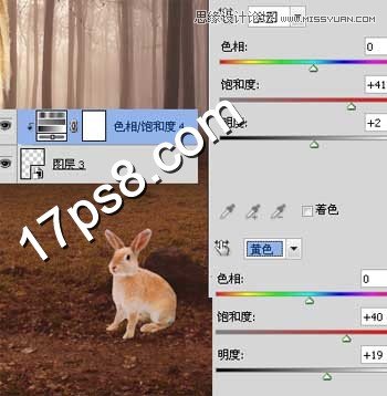 Photoshop合成森林中的美女和兔子场景教程,PS教程,图老师教程网