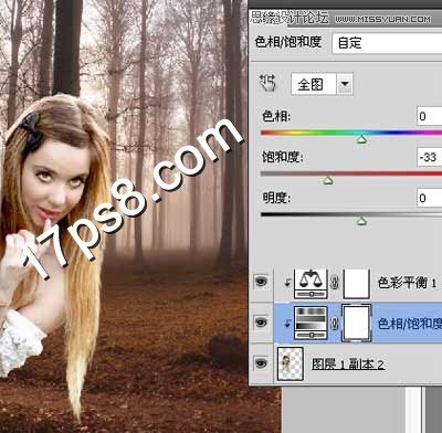 Photoshop合成森林中的美女和兔子场景教程,PS教程,图老师教程网