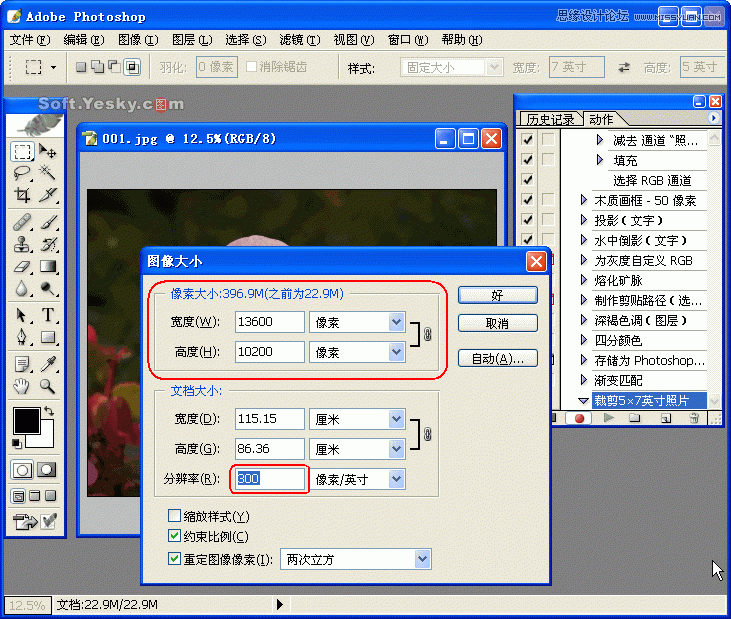 Photoshop巧用动作按比例自动批量裁剪照片,PS教程,图老师教程网