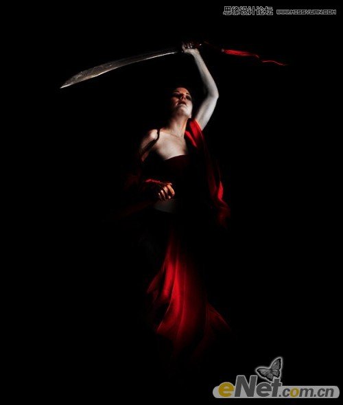 Photoshop打造绚丽梦幻效果的美女武士,PS教程,图老师教程网