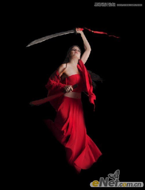 Photoshop打造绚丽梦幻效果的美女武士,PS教程,图老师教程网