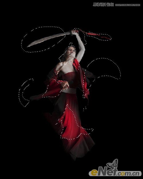 Photoshop打造绚丽梦幻效果的美女武士,PS教程,图老师教程网