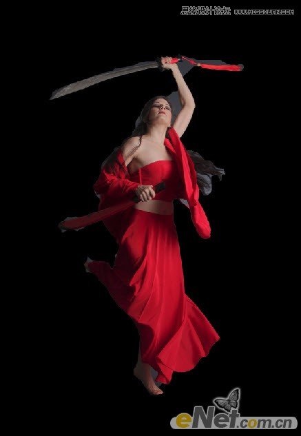 Photoshop打造绚丽梦幻效果的美女武士,PS教程,图老师教程网