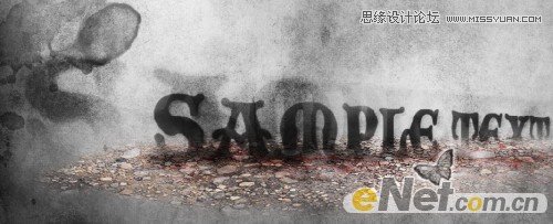 Photoshop打造颓废残壁破旧立体文字效果,PS教程,图老师教程网