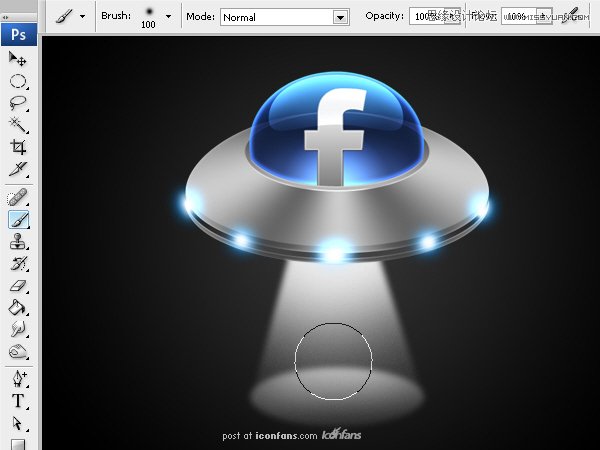 Photoshop绘制逼真质感的UFO图标教程,PS教程,图老师教程网