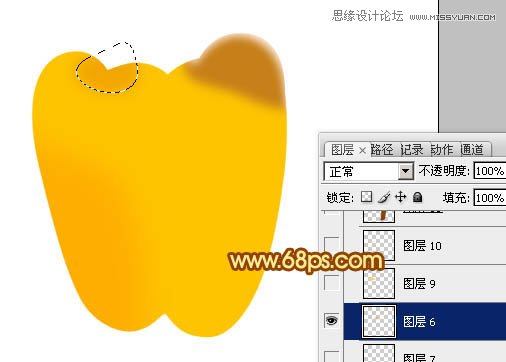 Photoshop绘制橙色立体感的辣椒教程,PS教程,图老师教程网