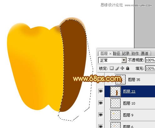 Photoshop绘制橙色立体感的辣椒教程,PS教程,图老师教程网