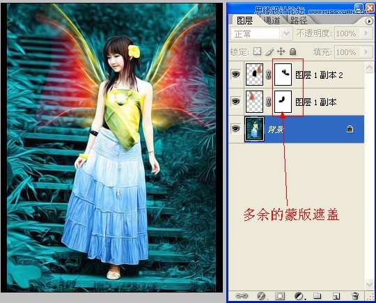 Photoshop巧用素材制作漂亮的艺术效果教程,PS教程,图老师教程网