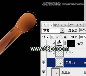 Photoshop绘制正在燃烧的火柴教程,PS教程,图老师教程网