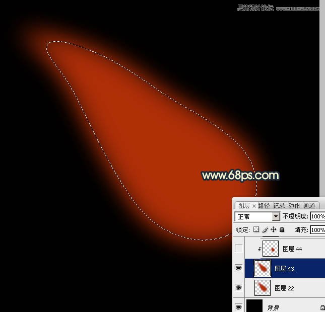Photoshop绘制正在燃烧的火柴教程,PS教程,图老师教程网