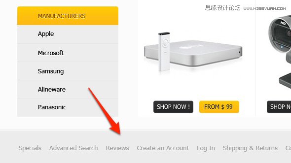 Photoshop设计时尚风格数码科技电子商务网站,PS教程,图老师教程网