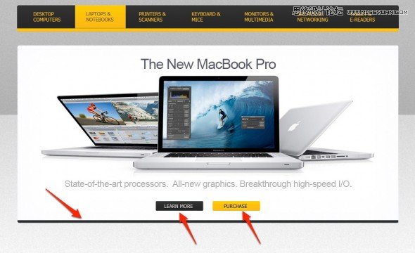 Photoshop设计时尚风格数码科技电子商务网站,PS教程,图老师教程网
