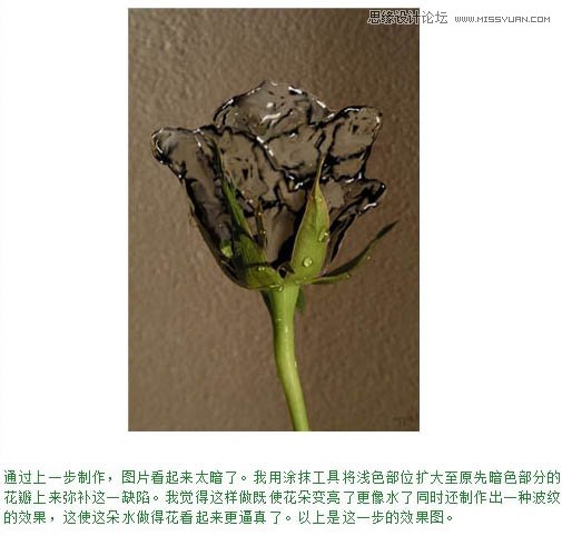 Photoshop把玫瑰花转化成水花花朵效果,PS教程,图老师教程网
