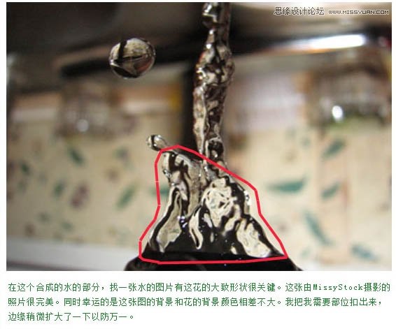 Photoshop把玫瑰花转化成水花花朵效果,PS教程,图老师教程网