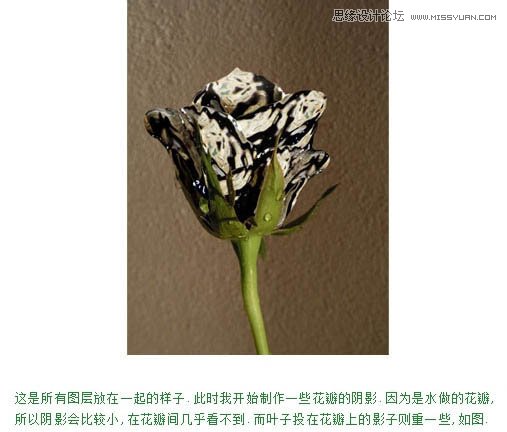 Photoshop把玫瑰花转化成水花花朵效果,PS教程,图老师教程网