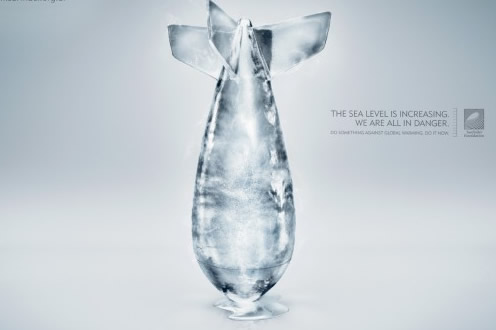 警示全球变暖公益海报设计欣赏 - 设计欣赏 - 思