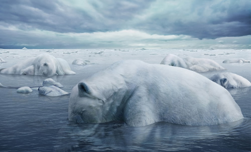 警示全球变暖公益海报设计欣赏 - 设计欣赏 - 思