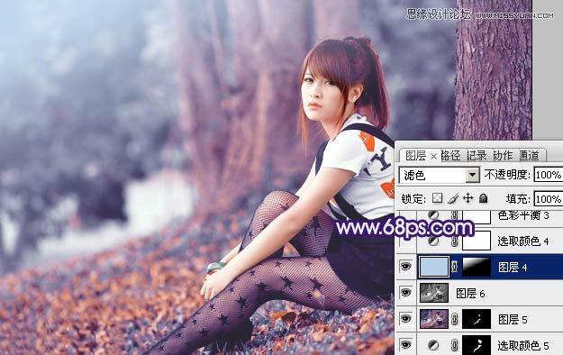 Photoshop调出夏季女孩甜美的紫红效果,PS教程,图老师教程网