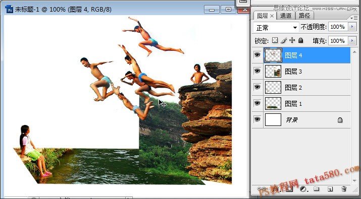 Photoshop创意合成另类跳水运动教程
