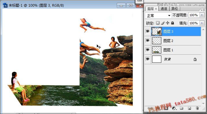 Photoshop创意合成另类跳水运动教程