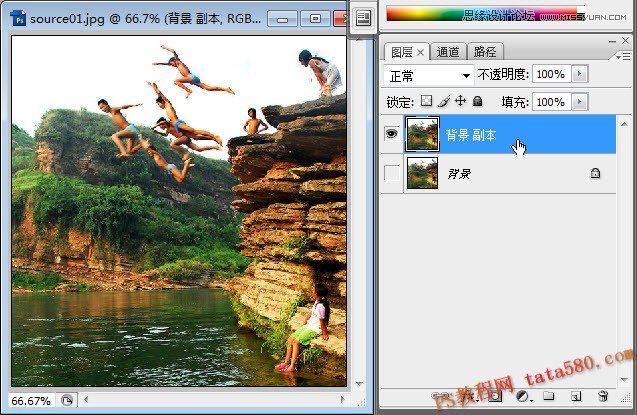 Photoshop创意合成另类跳水运动教程,PS教程,图老师教程网