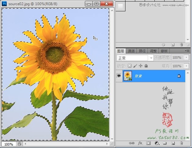 Photoshop合成向日葵之间的恋情教程,PS教程,图老师教程网