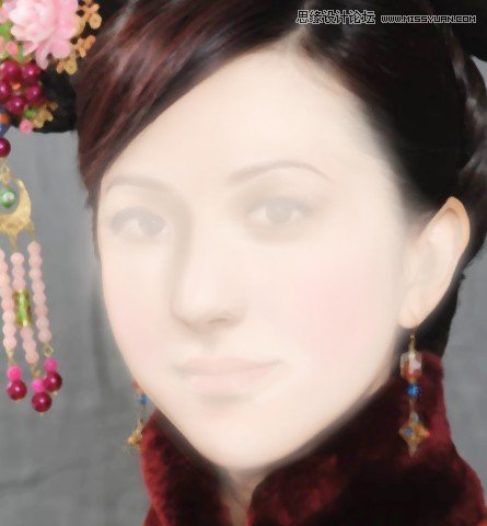 Photoshop调出TVB明星唯美的转手绘效果,PS教程,图老师教程网