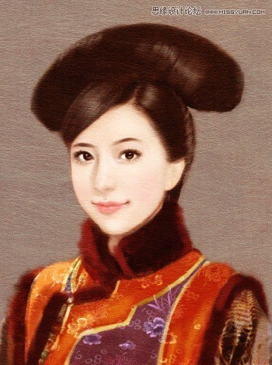 Photoshop调出TVB明星唯美的转手绘效果,PS教程,图老师教程网