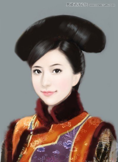 Photoshop调出TVB明星唯美的转手绘效果,PS教程,图老师教程网