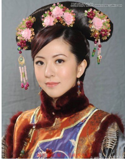 Photoshop调出TVB明星唯美的转手绘效果,PS教程,图老师教程网