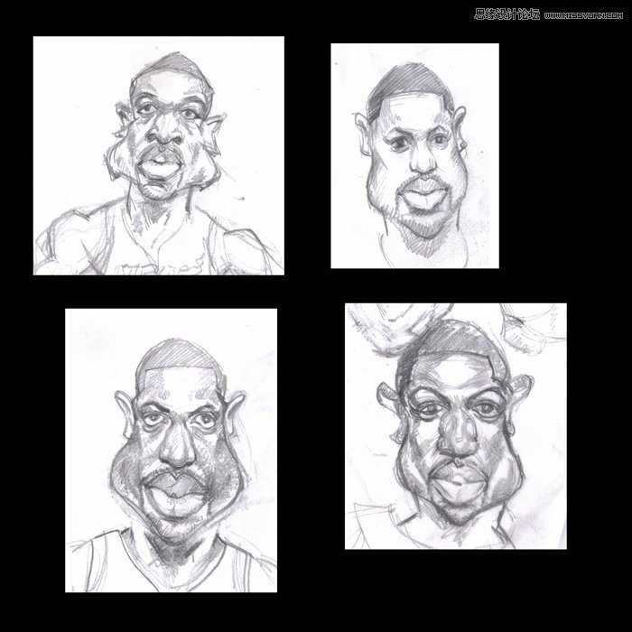 Photoshop给NBA篮球明星韦德打造漫画肖像效果,PS教程,图老师教程网