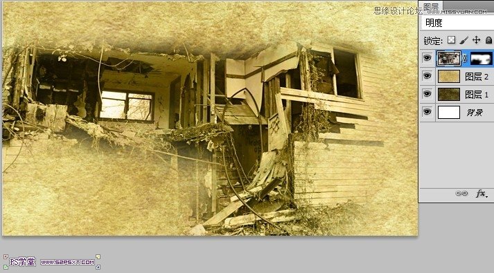 Photoshop打造灾难中被摧毁的房子场景,PS教程,图老师教程网